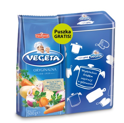 Promocyjny zestaw Vegeta z puszką Gratis